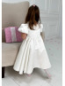 Ivory Satin Lace Chic Flower Girl Dress Baptism Dress Ivory Satin Lace Chic Flower Girl Dress Baptism Dress